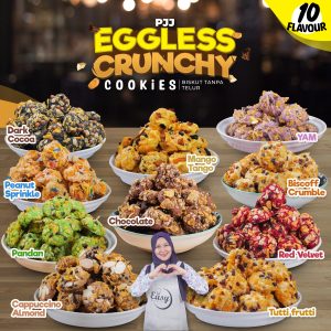 PJJ Eggless Crunchy Cookies (10 Resepi)