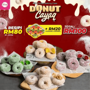 PJJ Donut Cayaq (4 Resepi) + PJJ Puding Caramel (3 Resepi)